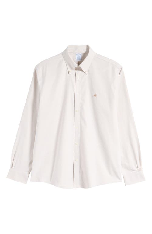 Brooks Brothers Regular Fit Solid Stretch Cotton Button-down Oxford Shirt In Pure Cashmere