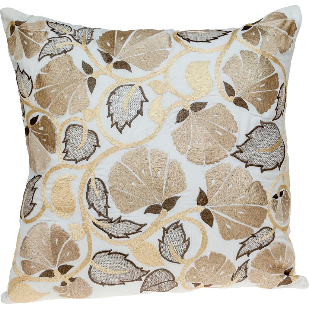 Parkland Collection Cassidy Embroidered Throw Pillow In White