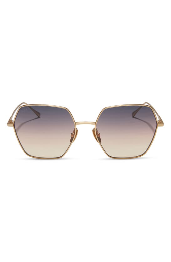 Shop Diff Harlowe 55mm Gradient Square Sunglasses In Gold / Twilight Gradient