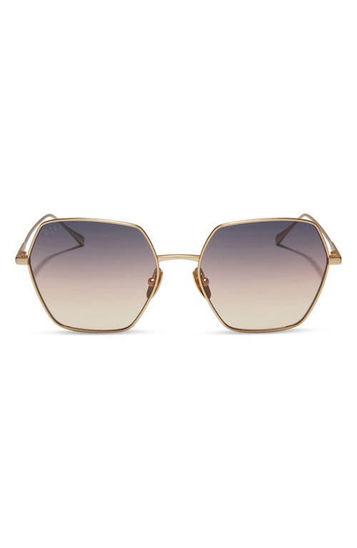 Harlowe 55mm Gradient Square Sunglasses in Gold /Twilight Gradient