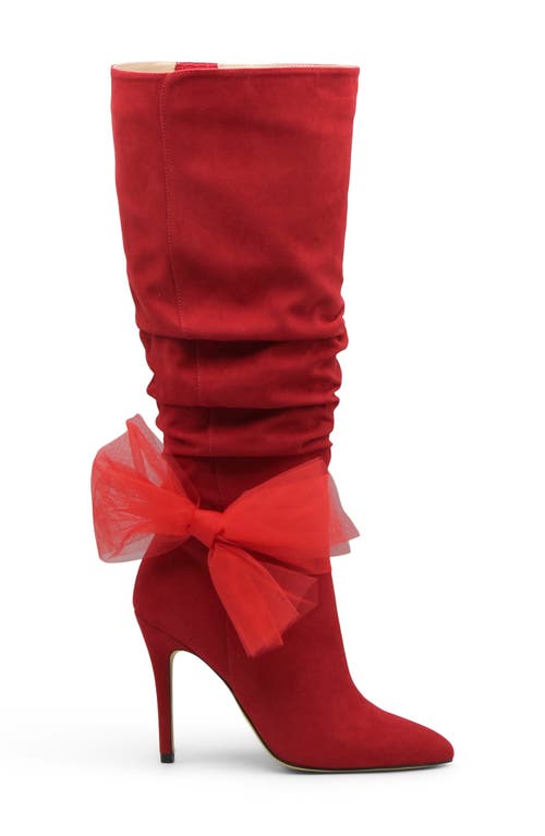 Shop Charles By Charles David Pizzi Pointed Toe Knee High Boot In Red-ms