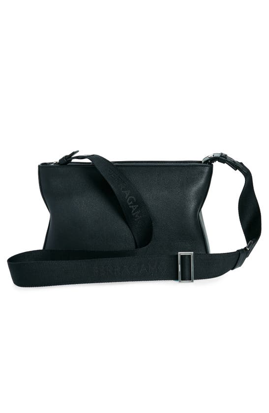 Shop Ferragamo Star Leather Shoulder Bag In Nero