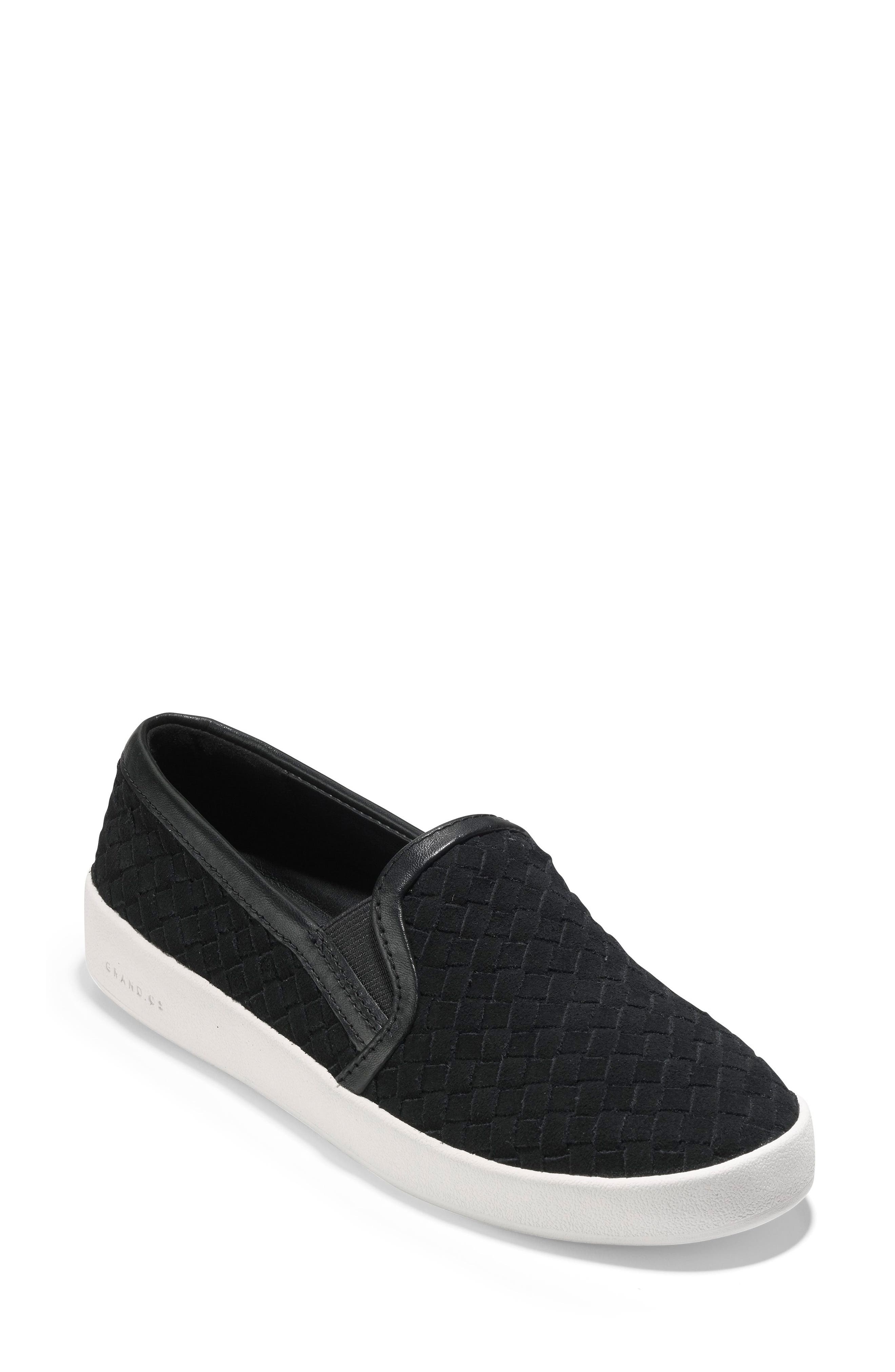 Cole Haan Grandpro Spectator Woven Slip-On Sneaker, Black