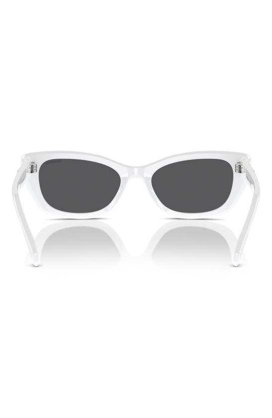 Shop Swarovski 54mm Pillow Sunglasses In White