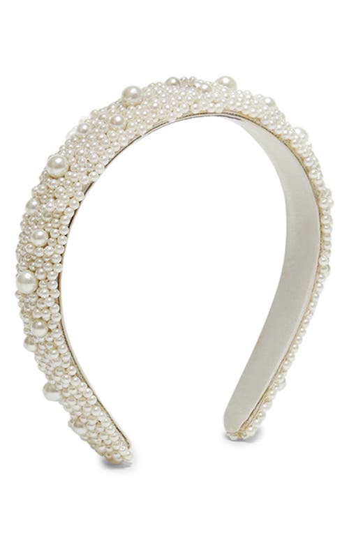 Shop Eugenia Kim Flora Imitation Pearl Headband In Ivory