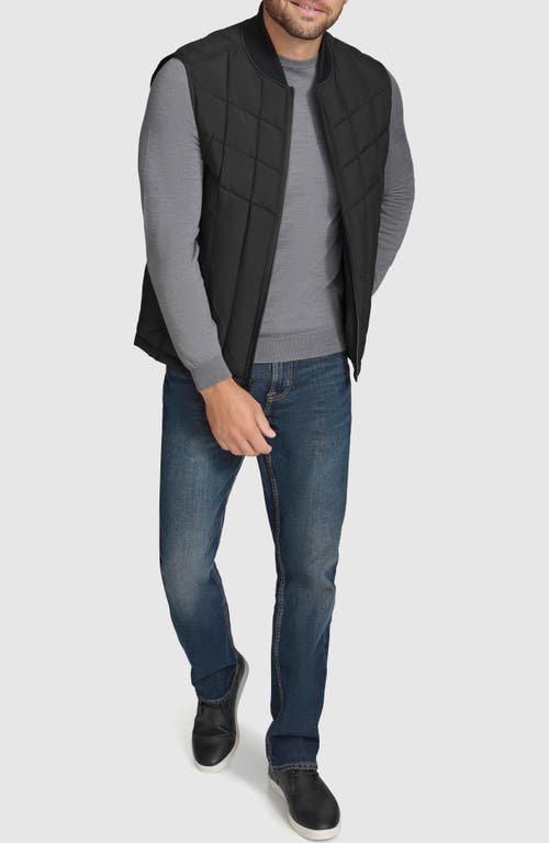 Shop Andrew Marc Water Resistant Quilted Puffer Vest In Black