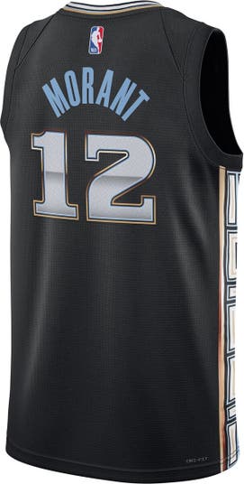 Men's Nike Ja Morant Gray Memphis Grizzlies City Edition Name & Number  Performance T-Shirt