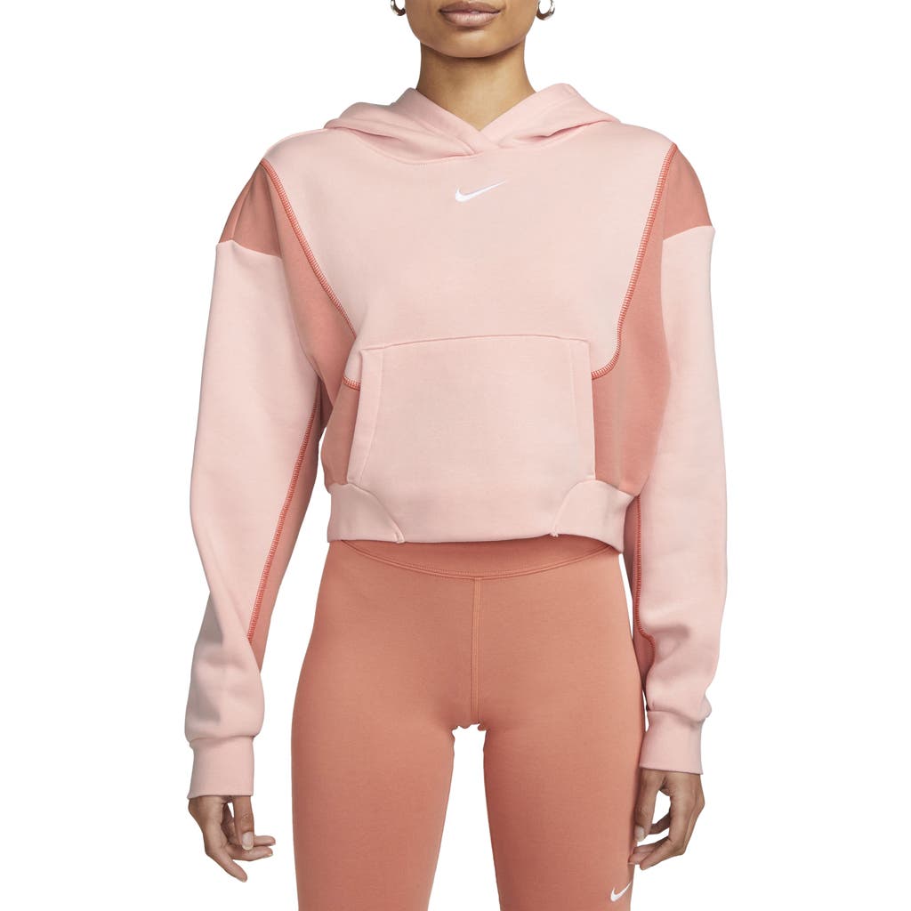 Nike Sportswear Oversize Fleece Hoodie In Pink