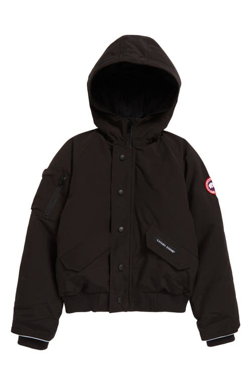 Canada Goose Kids' Rundle Down Bomber Jacket in Black
