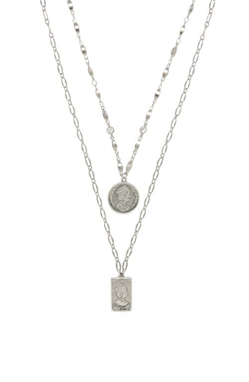 Ettika Set of 2 Pendant Necklaces in Silver at Nordstrom