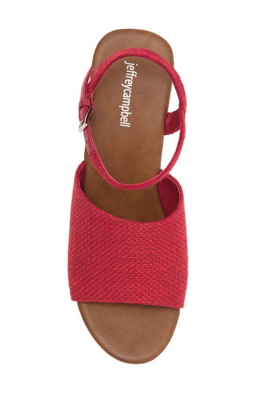 Shop Jeffrey Campbell On Deck Platform Sandal In Red