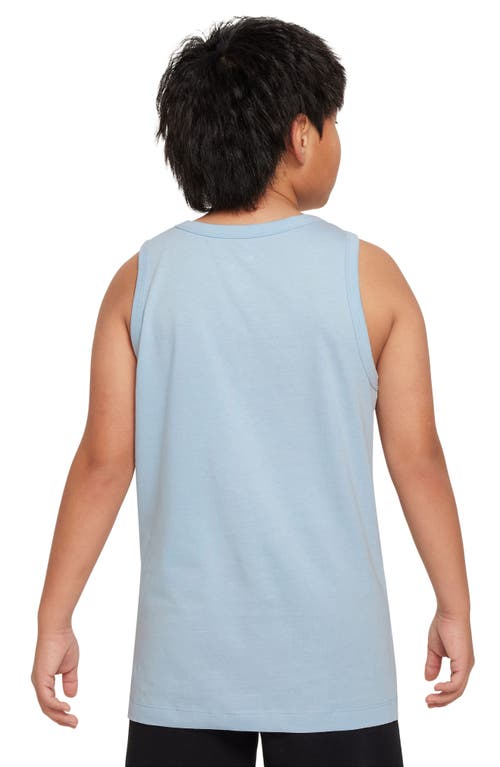 Shop Nike Kids' Sportswear Cotton Tank Top In Armory Blue