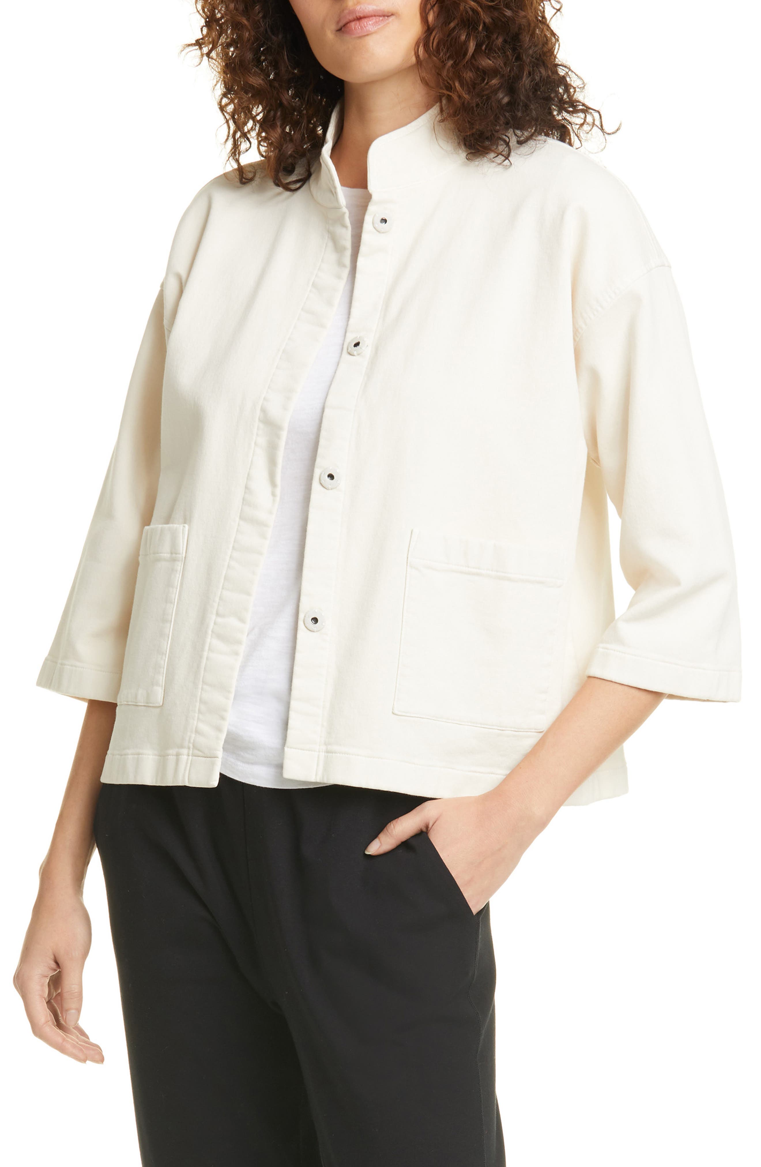 Eileen Fisher Stretch Organic Cotton Jacket Nordstrom