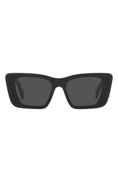 Prada 51mm Square Sunglasses In Black/dark Grey