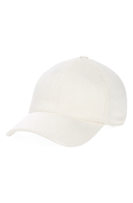 The Row Caspian Silk-piqué Baseball Cap In Ivory