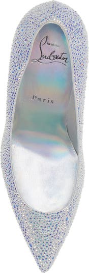 Christian Louboutin Crystal So Kate Pointed Toe Pumps White Arora Size 37.5