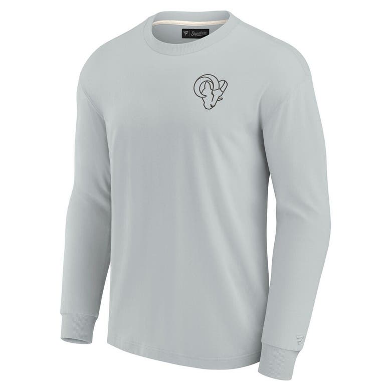 Shop Fanatics Signature Unisex  Gray Los Angeles Rams Elements Super Soft Long Sleeve T-shirt