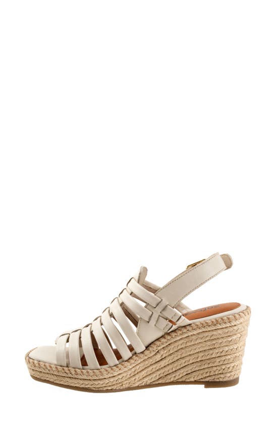 Softwalk Havana Slingback Espadrille Platform Wedge Sandal In Ivory