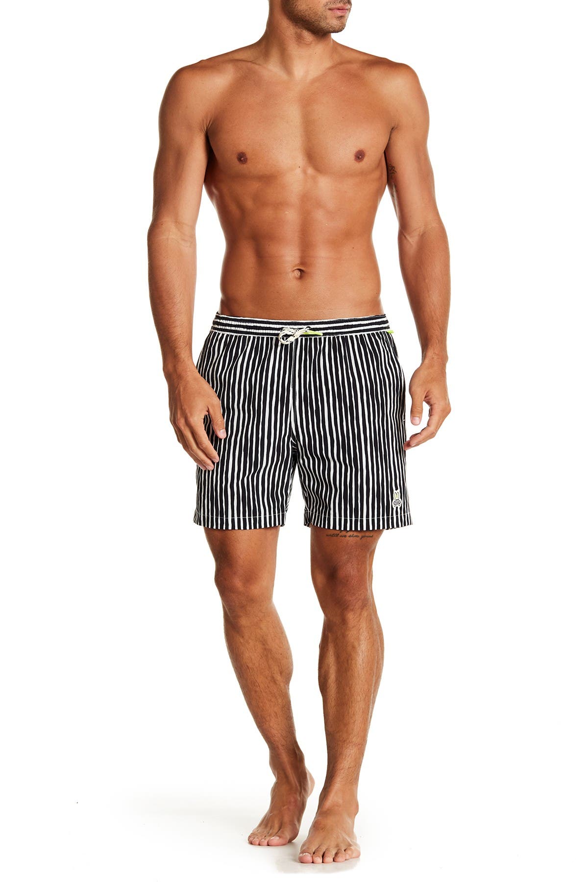 vertical striped swim trunks