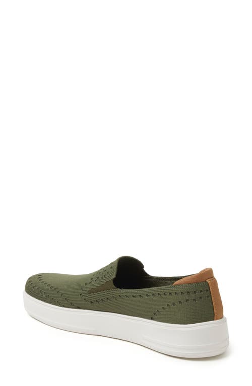 Original Comfort By Dearfoams Sophie Knit Slip-on Sneaker In Olive Green