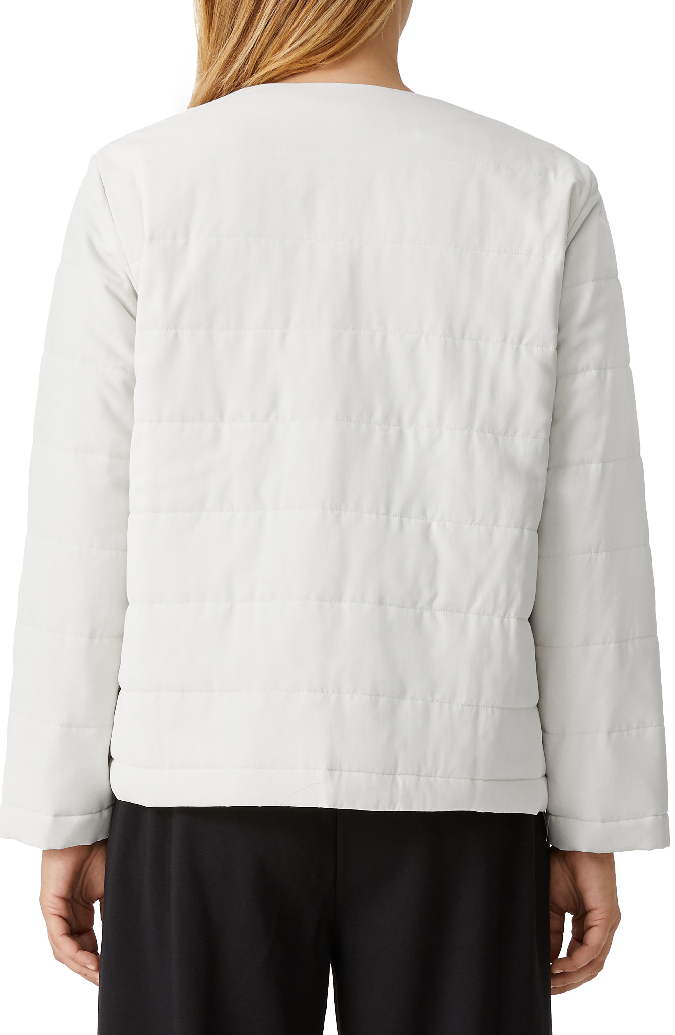 eileen fisher quilted denim jacket