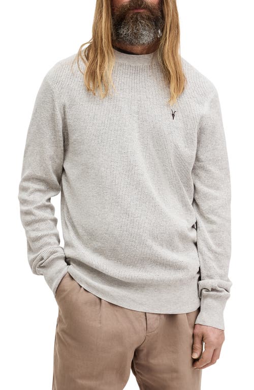 AllSaints Aubrey Cotton Mesh Sweater Grey Marl at Nordstrom,