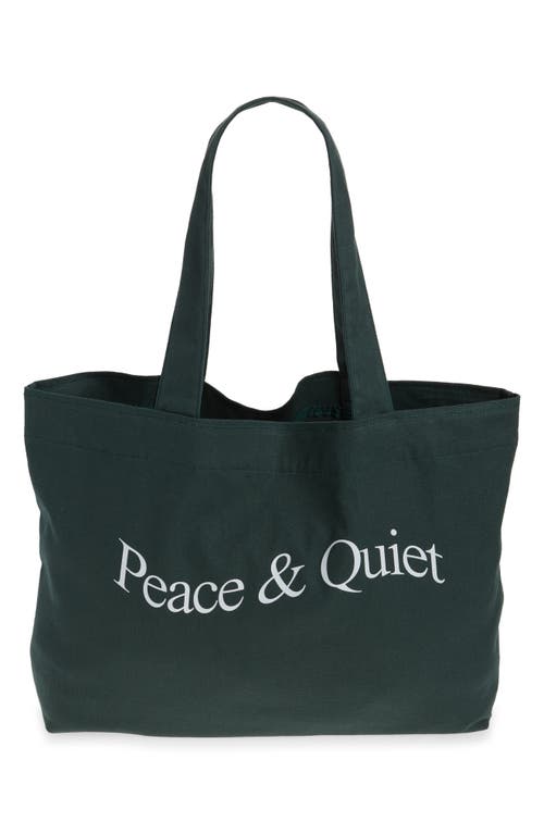 Wordmark Canvas Tote in Forest
