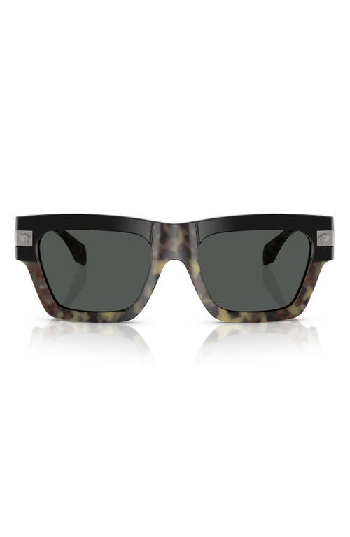 Versace 52mm Rectangular Sunglasses In Gray