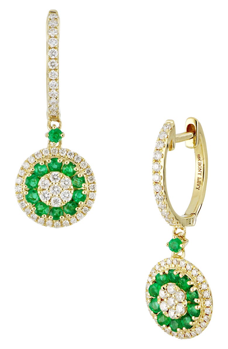 Bony Levy Diamond Emerald Drop Earrings Nordstrom Exclusive Diamond Emerald Drop Earrings Main Color