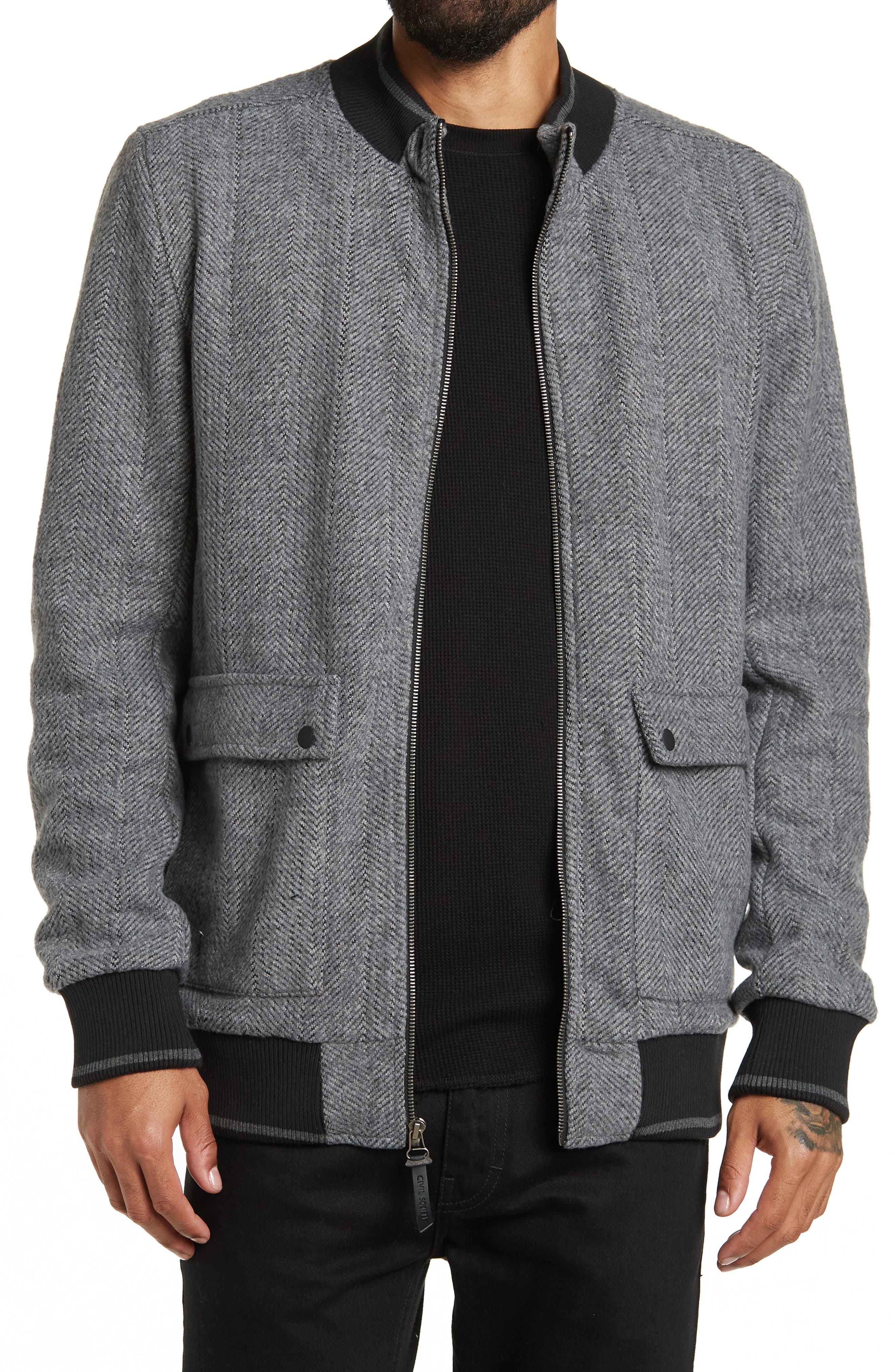 knitted bomber jacket