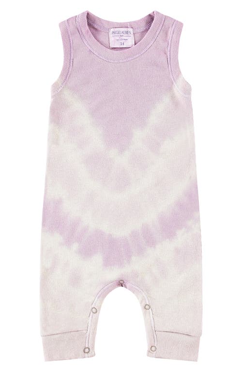 Paigelauren Tie Dye Tank Romper In Purple
