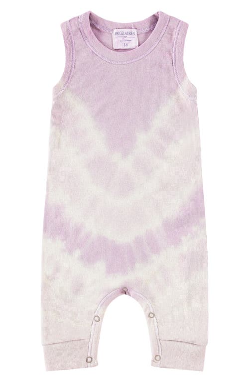 Shop Paigelauren Tie Dye Tank Romper In Purple