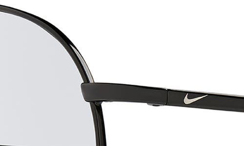 Nike Chance 61mm Aviator Blue Light Blocking Glasses In Gunmetal/blue Light