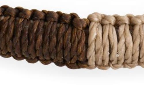 Caputo & Co Macramé Adjustable Bracelet In Brown Combo