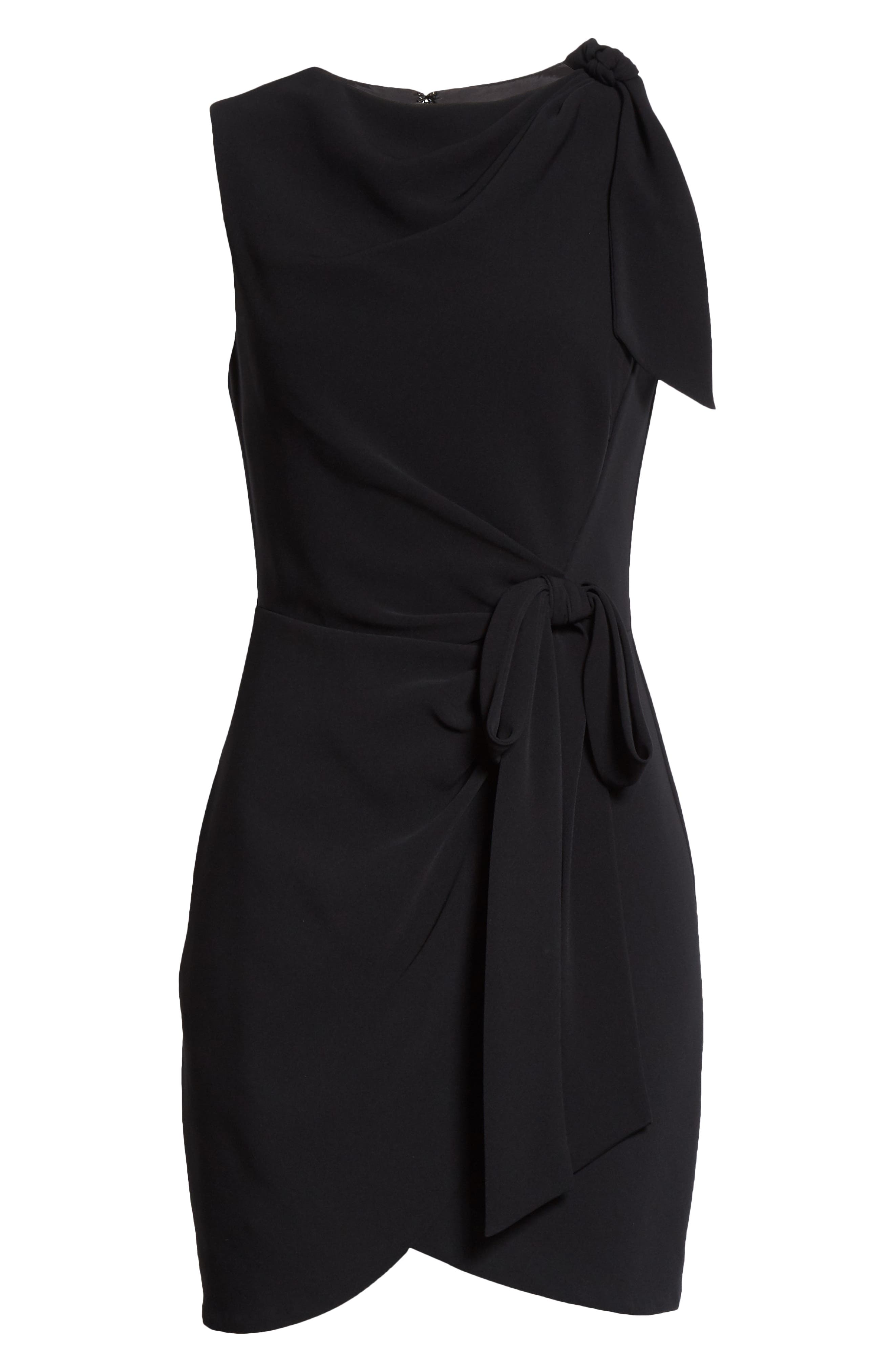 Sept Nanon Crepe Minidress In Black 