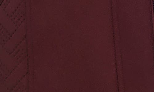 Kenneth Cole New York Belted Softshell Longline Coat With Faux Fur Trim In Burgundy