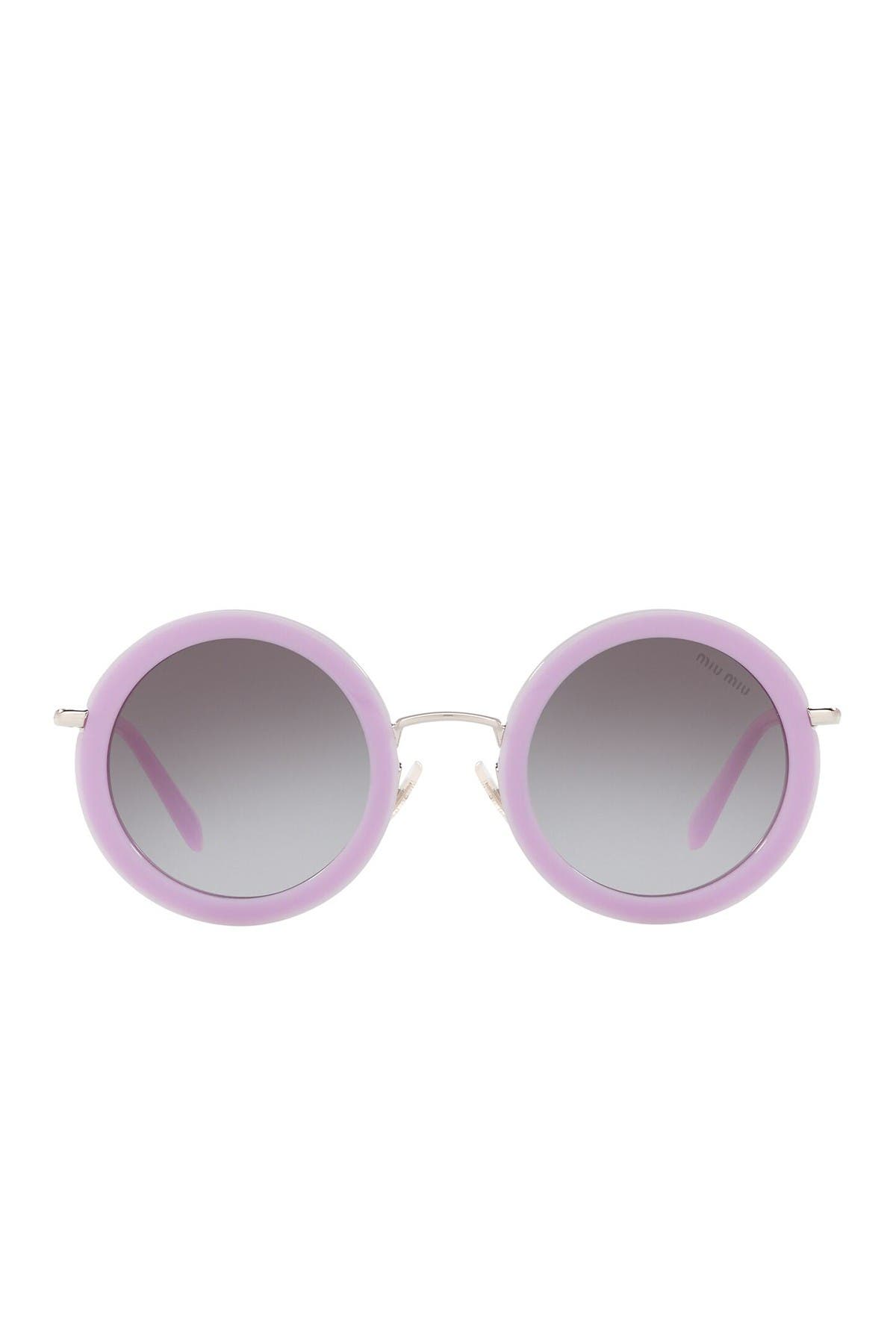 Miu Miu 48mm Round Oversized Sunglasses In Open Miscellaneous35