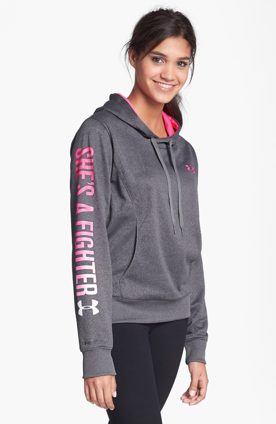 Under Armour 'Power in Pink - She's a Fighter' Hooded Sweatshirt ...