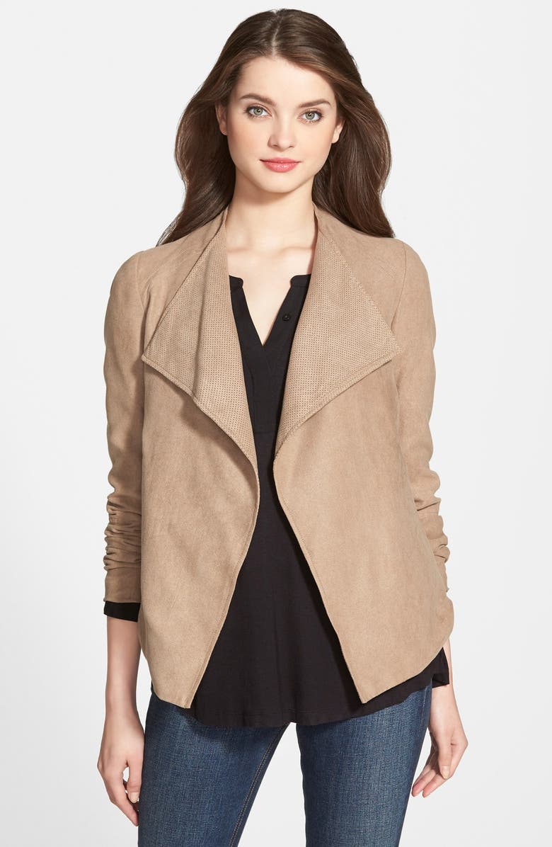 KUT from the Kloth 'Vincent' Drape Front Faux Suede Jacket | Nordstrom