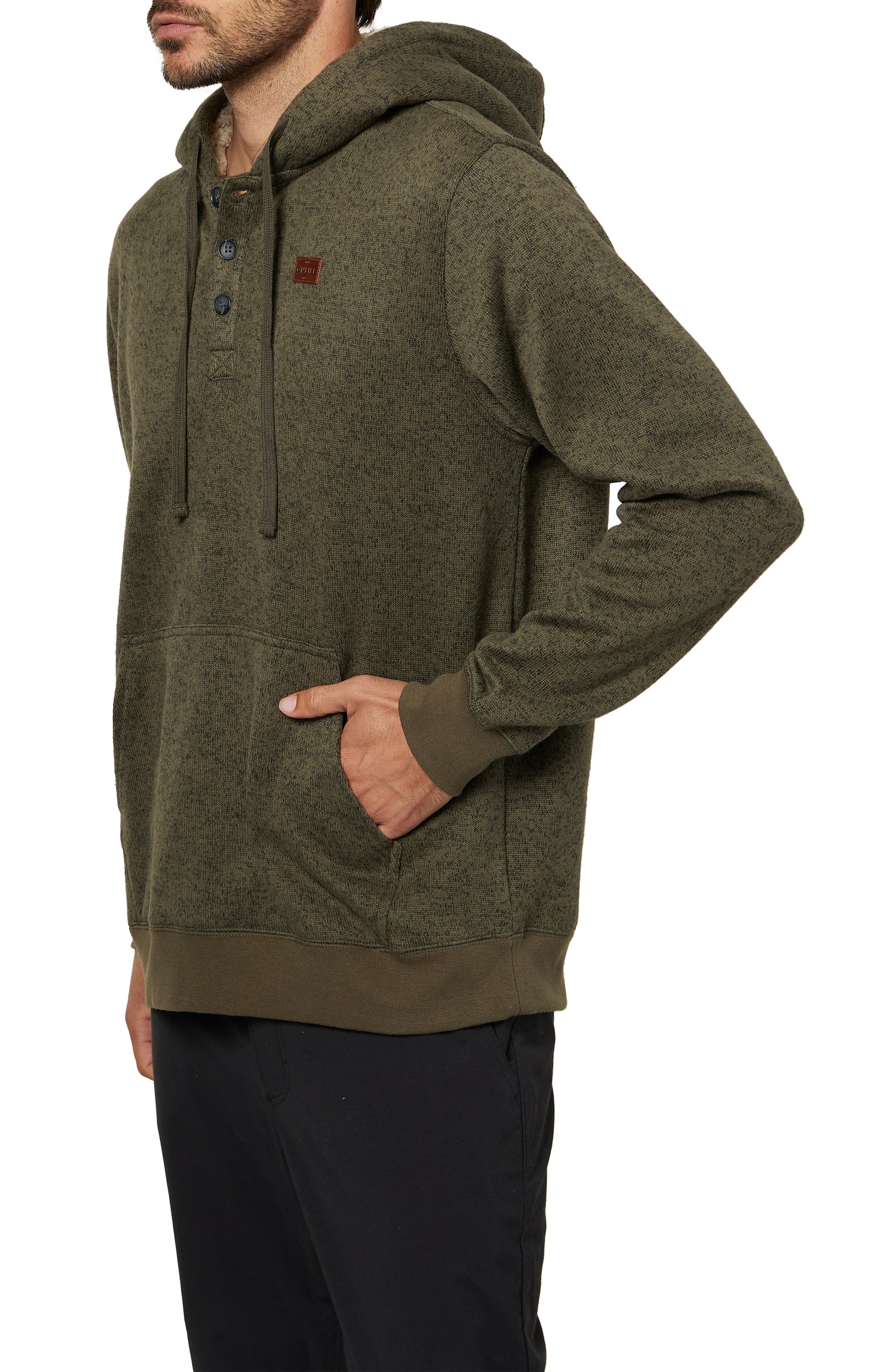 fleece lined pullover hoodie