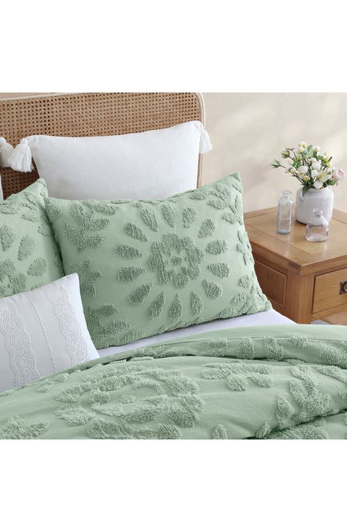 Peri Home Chenille Laurel Duvet Cover & Shams Set In Sage