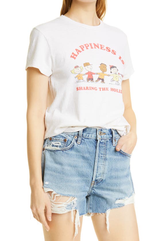 RE/DONE '70S PEANUTS® HOLIDAY COTTON GRAPHIC TEE