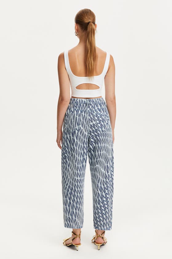 Shop Nocturne Printed Mom Jeans In Multi-colored