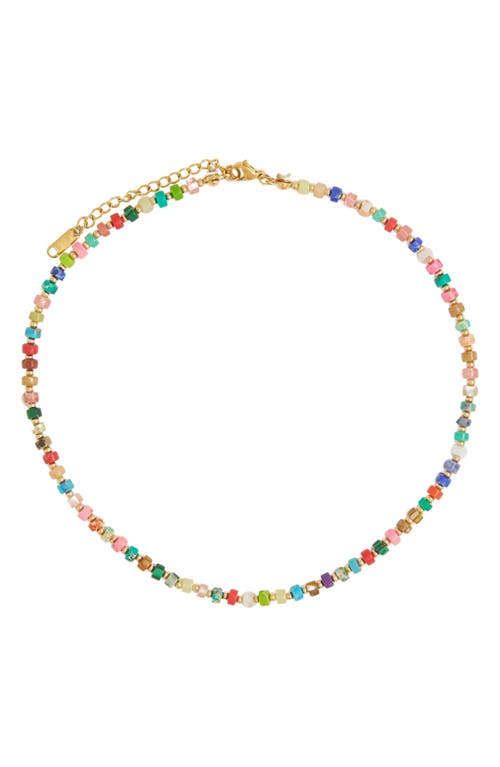Janet Beaded Necklace in Gold Multi