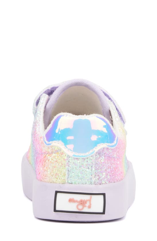Shop Olivia Miller Kids' Glitter Sneaker In Pink Multi