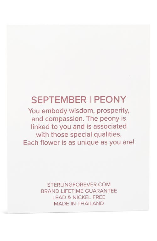 Sterling Forever Birth Flower Pendant Necklace In Gold/september