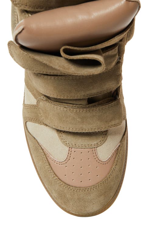 Shop Isabel Marant Bekett Hidden Wedge High Top Sneaker In Taupe