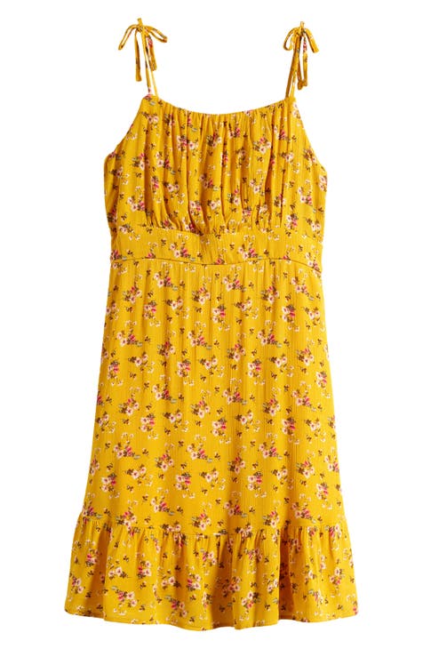 Kids' Floral Tie Strap Sundress (Big Kid)