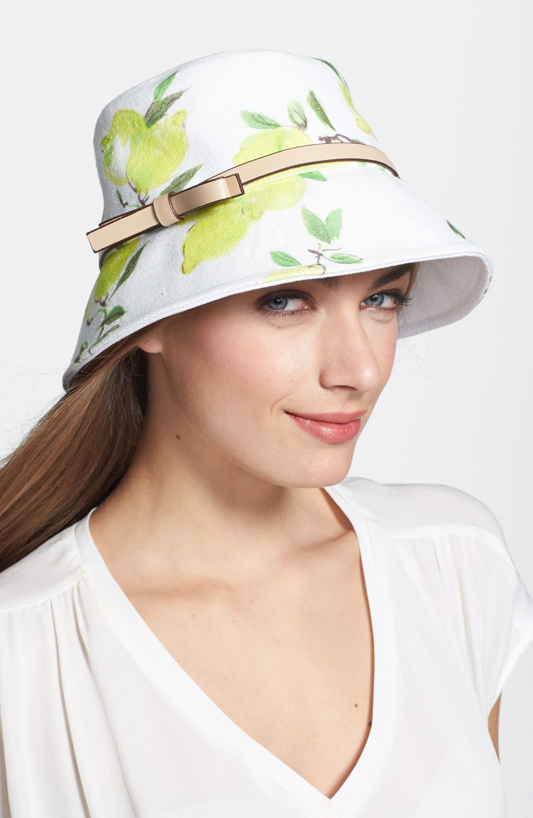 kate spade new york lemon print canvas bucket hat Nordstrom