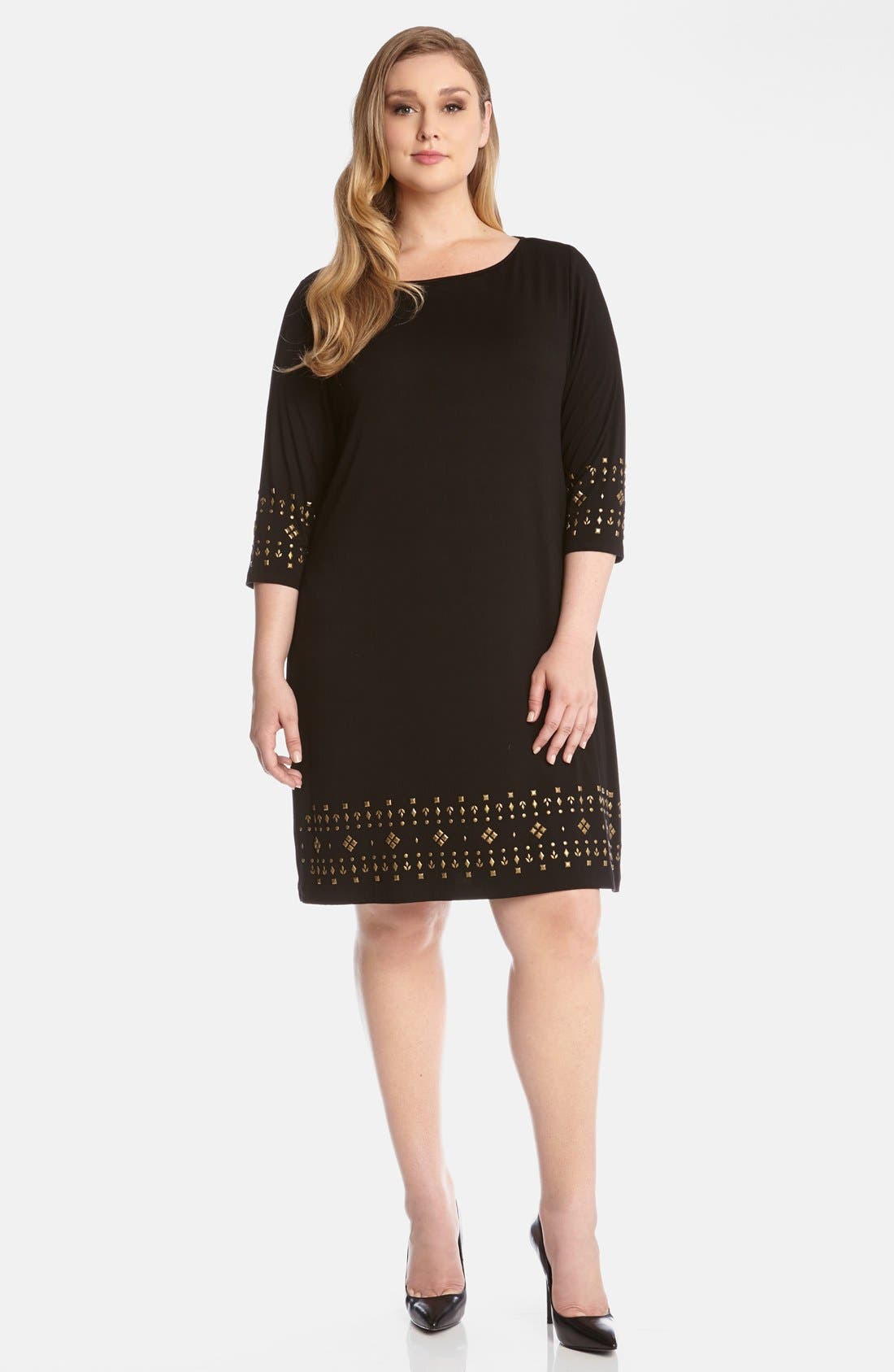 Karen Kane Stud Embellished Dress (Plus Size) Nordstrom